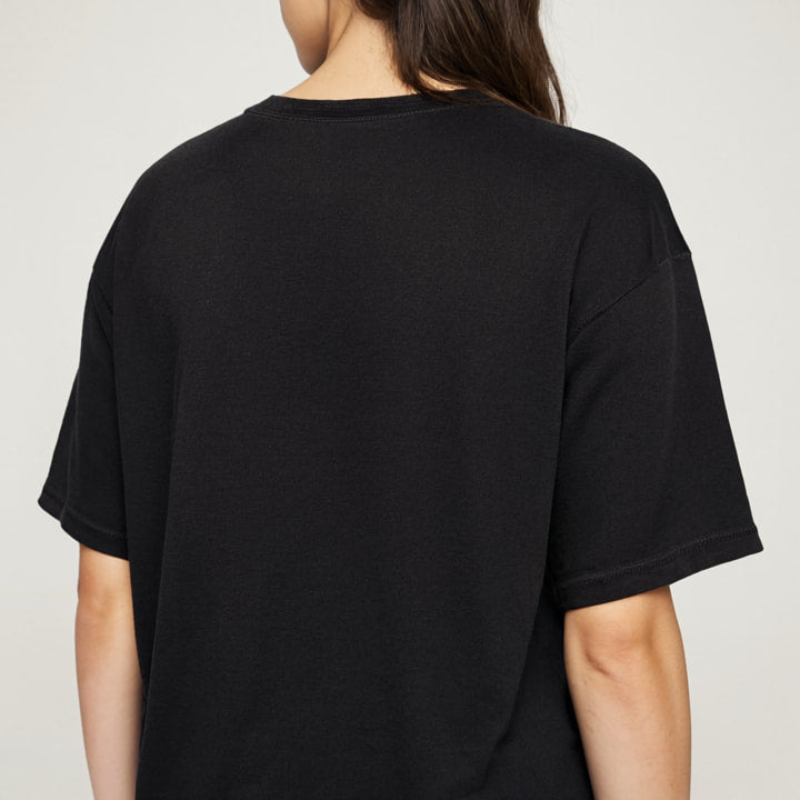 Black drop shoulder tee