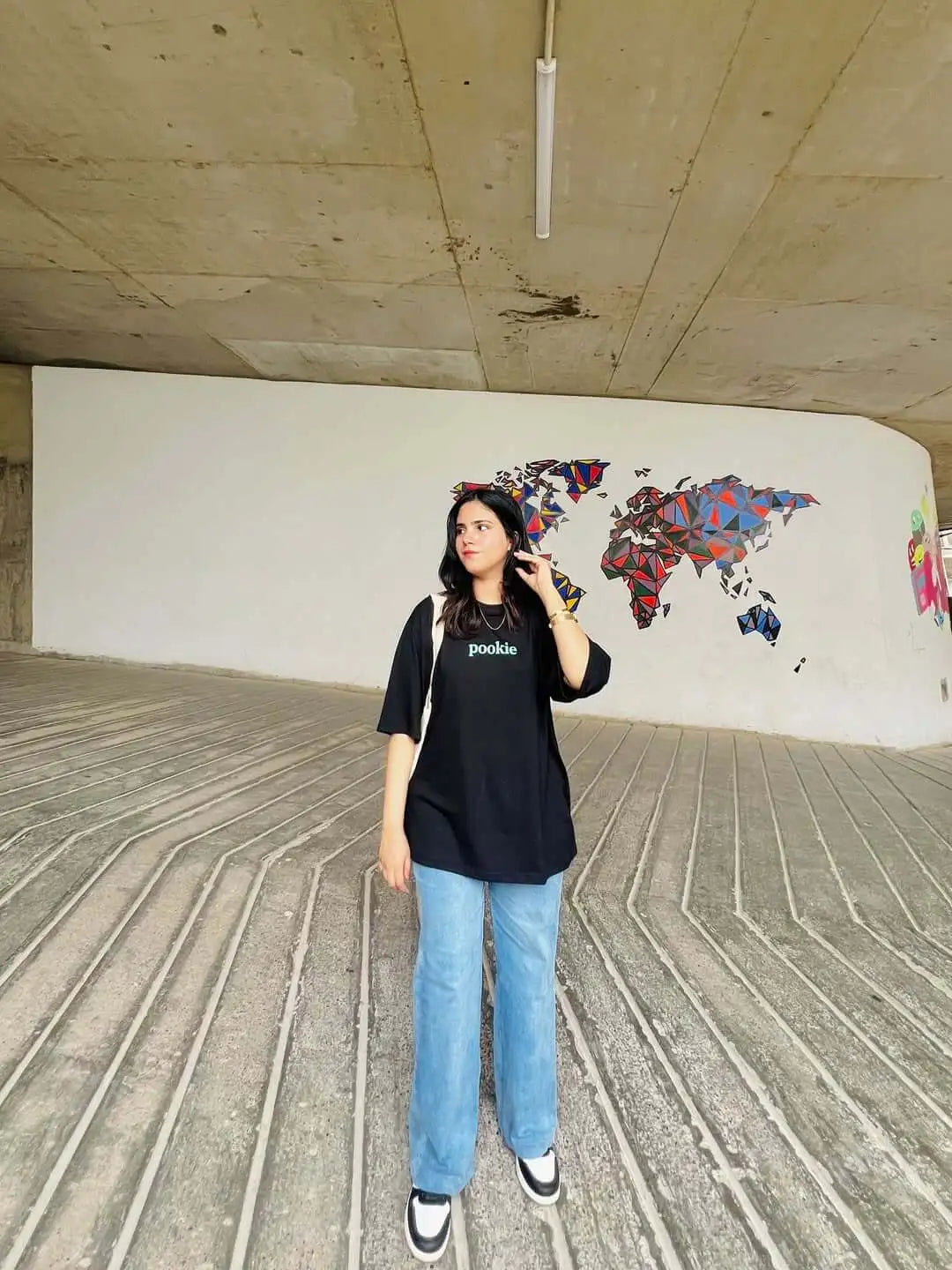 Fariha wearing pookie tee