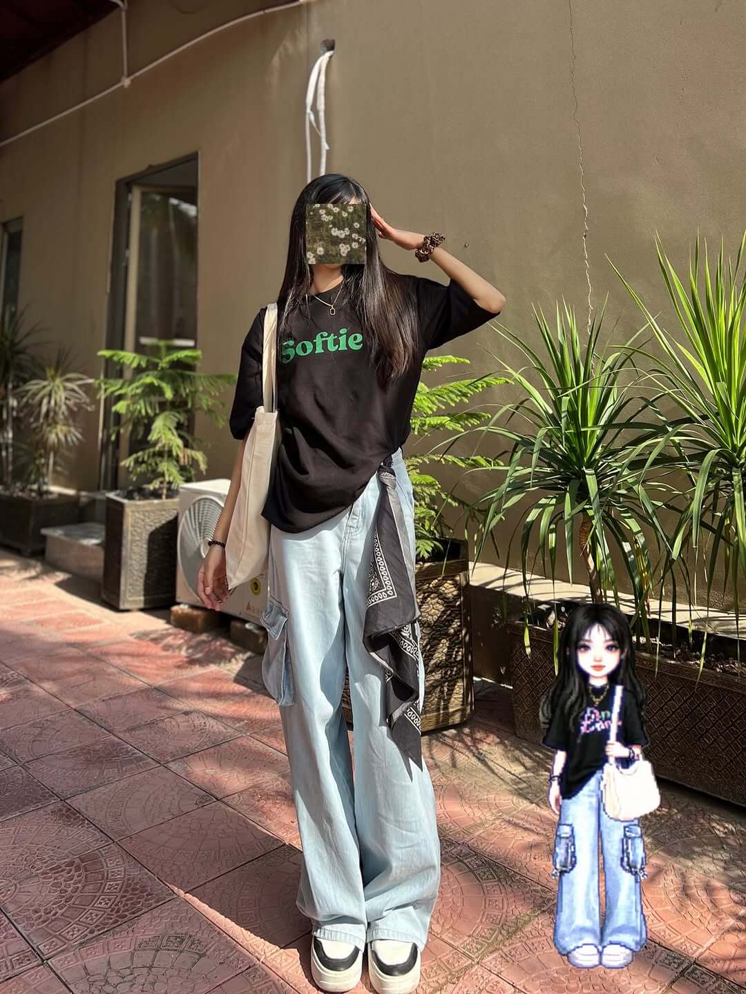 Manahil wearing softie tee